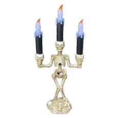 35cm Light Up Skeleton Candle Holder